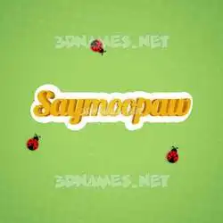 saymoopaw in Ladybugs style - 3D name wallpaper