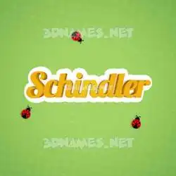 schindler in Ladybugs style - 3D name wallpaper