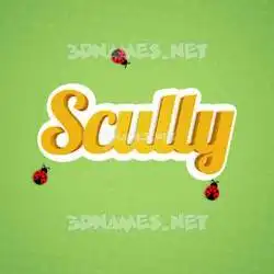 scully in Ladybugs style - 3D name wallpaper