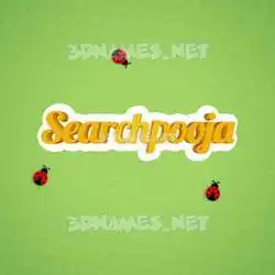 searchpooja in Ladybugs style - 3D name wallpaper