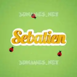sebatien in Ladybugs style - 3D name wallpaper