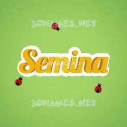 semina in Ladybugs style - 3D name wallpaper