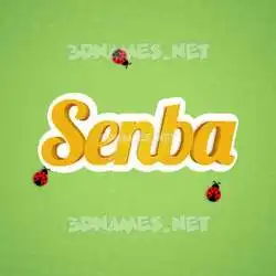 senba in Ladybugs style - 3D name wallpaper
