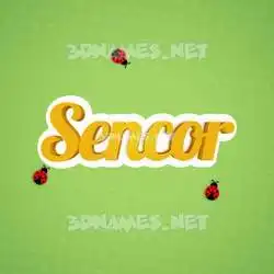 sencor in Ladybugs style - 3D name wallpaper