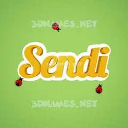 sendi in Ladybugs style - 3D name wallpaper