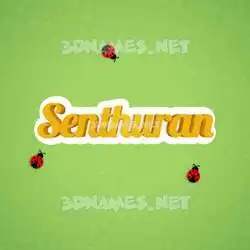senthuran in Ladybugs style - 3D name wallpaper