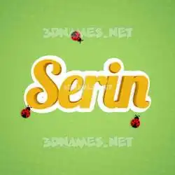 serin in Ladybugs style - 3D name wallpaper