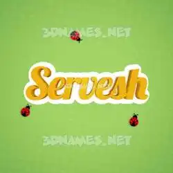 servesh in Ladybugs style - 3D name wallpaper