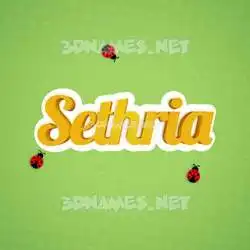 sethria in Ladybugs style - 3D name wallpaper