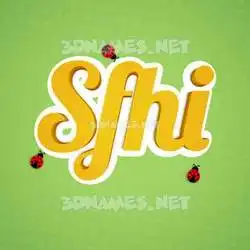 sfhi in Ladybugs style - 3D name wallpaper