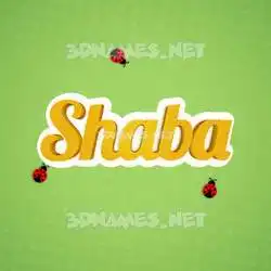 shaba in Ladybugs style - 3D name wallpaper