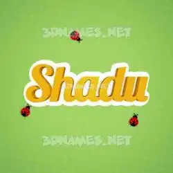 shadu in Ladybugs style - 3D name wallpaper