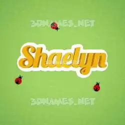 shaelyn in Ladybugs style - 3D name wallpaper