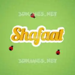 shafaat in Ladybugs style - 3D name wallpaper