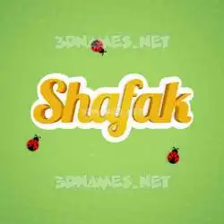shafak in Ladybugs style - 3D name wallpaper