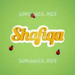 shafiqa in Ladybugs style - 3D name wallpaper