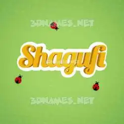 shagufi in Ladybugs style - 3D name wallpaper