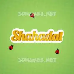 shahadat in Ladybugs style - 3D name wallpaper