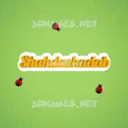 shahdashadab in Ladybugs style - 3D name wallpaper