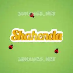 shahenda in Ladybugs style - 3D name wallpaper
