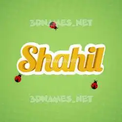 shahil in Ladybugs style - 3D name wallpaper