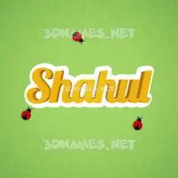 shahul in Ladybugs style - 3D name wallpaper