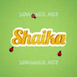 shaika in Ladybugs style - 3D name wallpaper