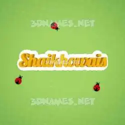 shaikhowais in Ladybugs style - 3D name wallpaper
