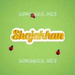 shajakhan in Ladybugs style - 3D name wallpaper