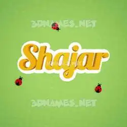shajar in Ladybugs style - 3D name wallpaper