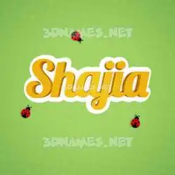 shajia in Ladybugs style - 3D name wallpaper