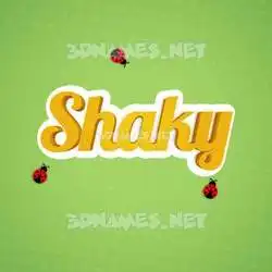 shaky in Ladybugs style - 3D name wallpaper