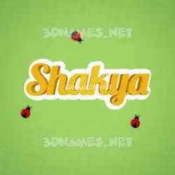 shakya in Ladybugs style - 3D name wallpaper