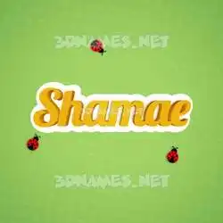 shamae in Ladybugs style - 3D name wallpaper