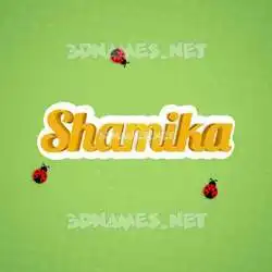 shamika in Ladybugs style - 3D name wallpaper