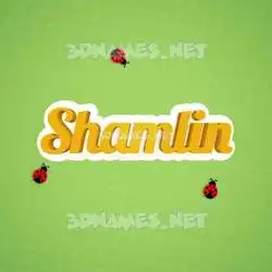 shamlin in Ladybugs style - 3D name wallpaper