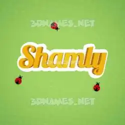 shamly in Ladybugs style - 3D name wallpaper