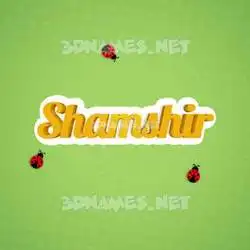 shamshir in Ladybugs style - 3D name wallpaper