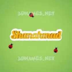 shanahmad in Ladybugs style - 3D name wallpaper