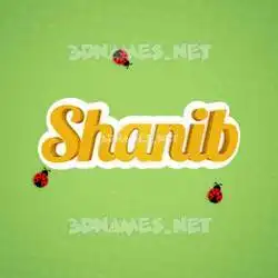 shanib in Ladybugs style - 3D name wallpaper