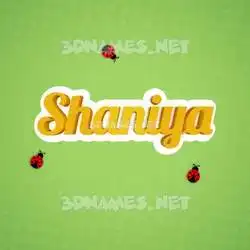 shaniya in Ladybugs style - 3D name wallpaper