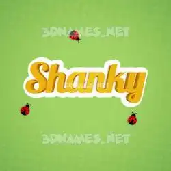 shanky in Ladybugs style - 3D name wallpaper