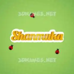 shanmuka in Ladybugs style - 3D name wallpaper