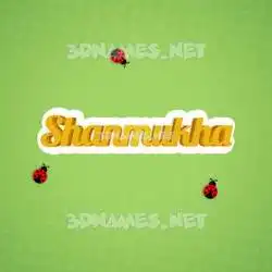 shanmukha in Ladybugs style - 3D name wallpaper