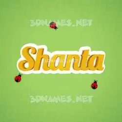 shanta in Ladybugs style - 3D name wallpaper