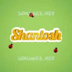 shantosh in Ladybugs style - 3D name wallpaper