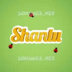 shantu in Ladybugs style - 3D name wallpaper