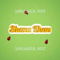 shanu khan in Ladybugs style - 3D name wallpaper