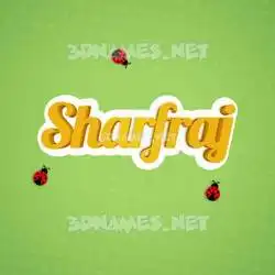 sharfraj in Ladybugs style - 3D name wallpaper