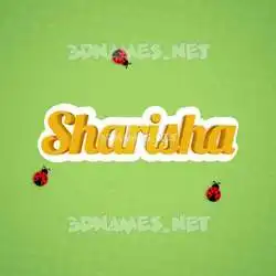 sharisha in Ladybugs style - 3D name wallpaper
